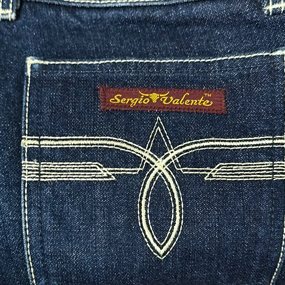 Sergio Valente Blue Straight Jeans Classic Design-Size 34 but more like 28-29 - Picture 2 of 11